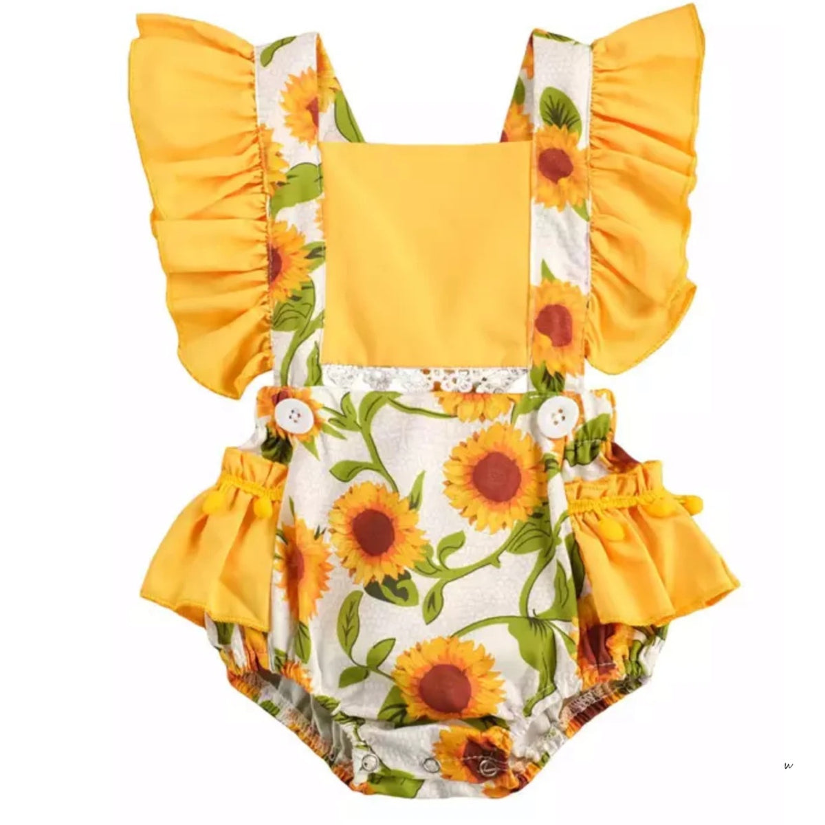 Yellow Sunflower Romper