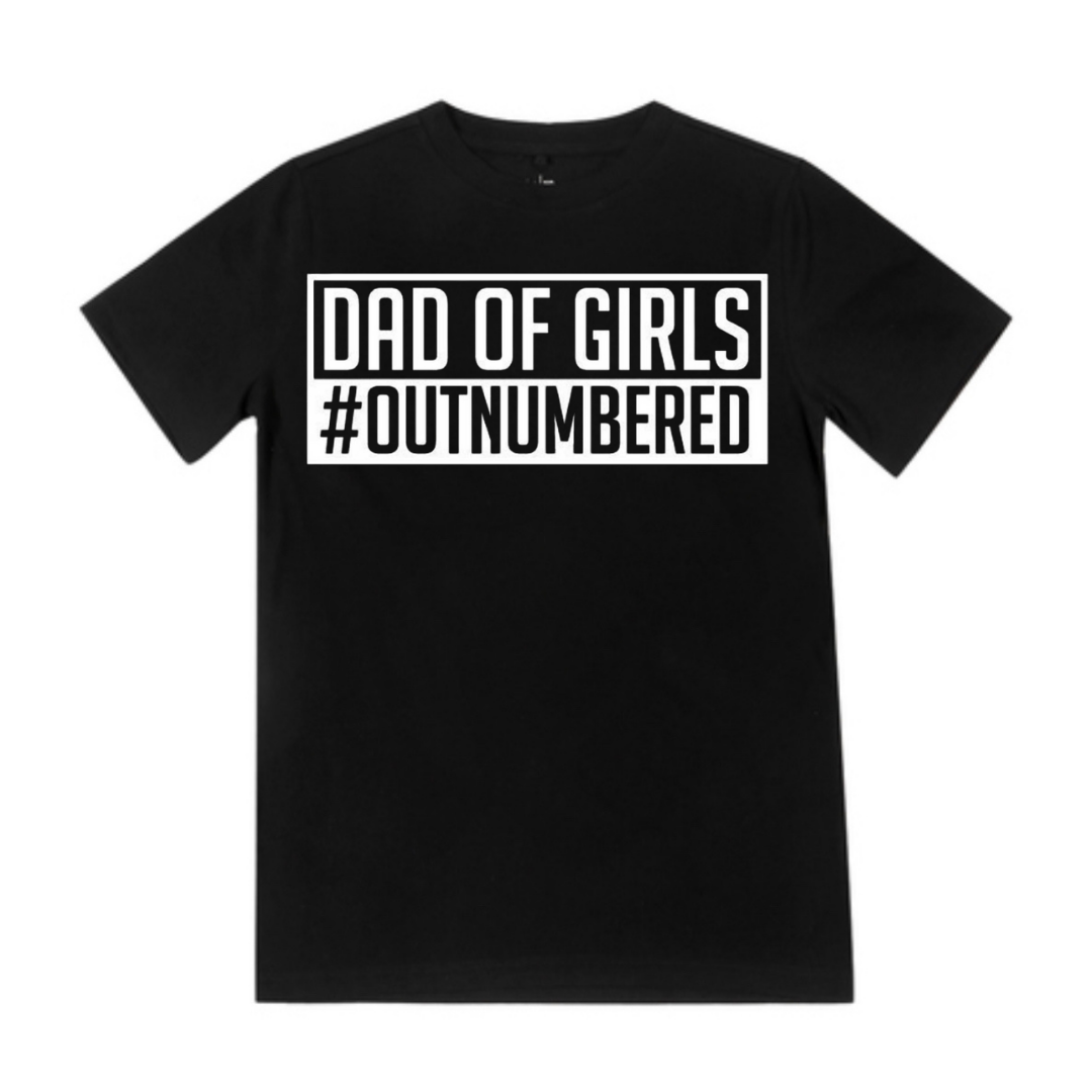 Dad of Girls Shirt - Black