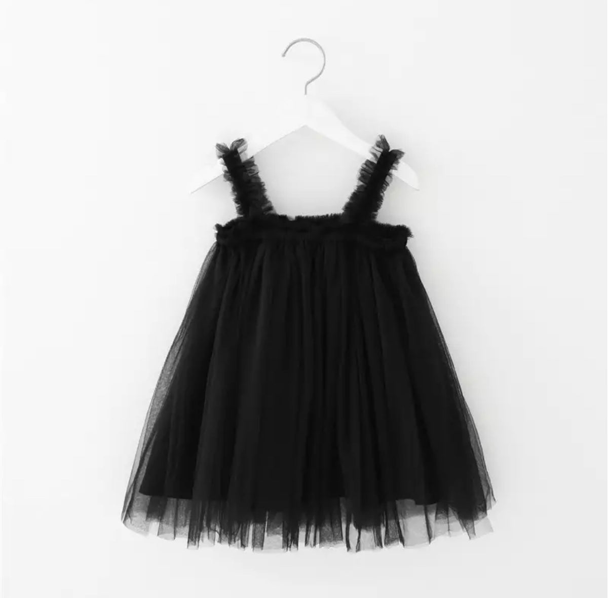 Tulle Dreams Dress in Midnight Black