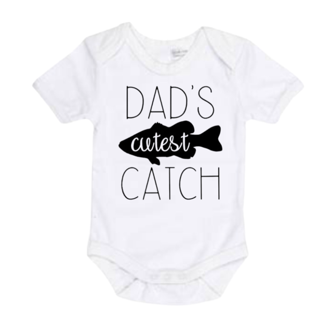 Dad’s Cutest Catch -  Lullaby Lane Design - White