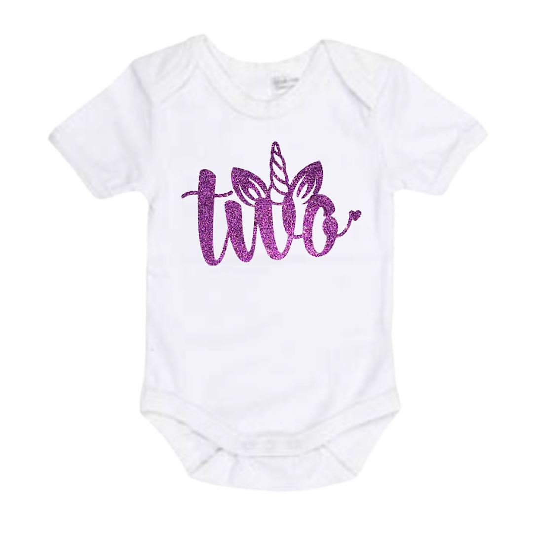 Purple TWO Unicorn Birthday Outfit - Lullaby Lane Design
