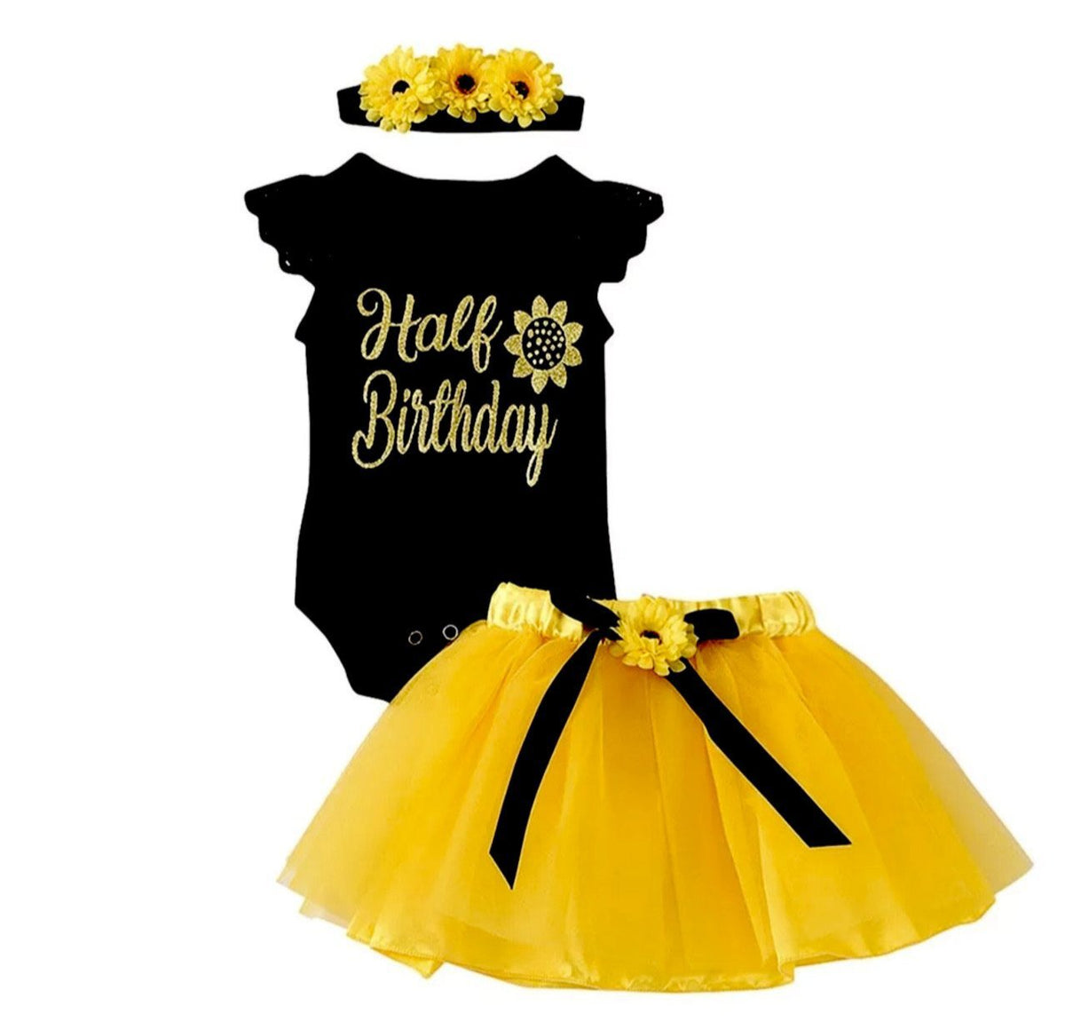 Sunflower Half Birthday Birthday Set