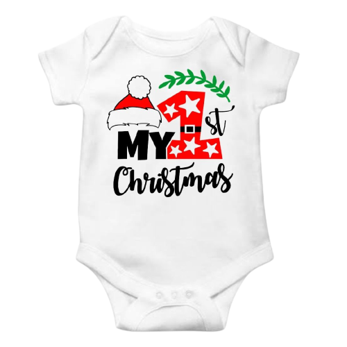 Merry My 1st Christmas Bodysuit 🎄 Lullaby Lane Design