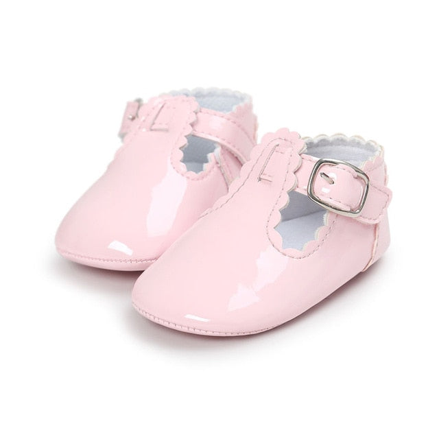 Soft Pink Leather Moccasins