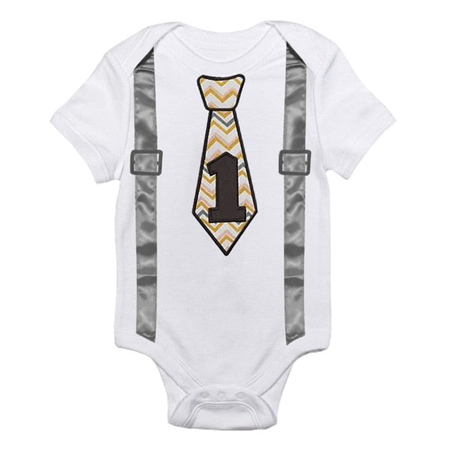 Silver Bow Tie Onesie