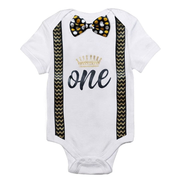 Gold Bow Tie Onesie