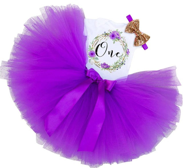 Purple Flower Birthday Dress