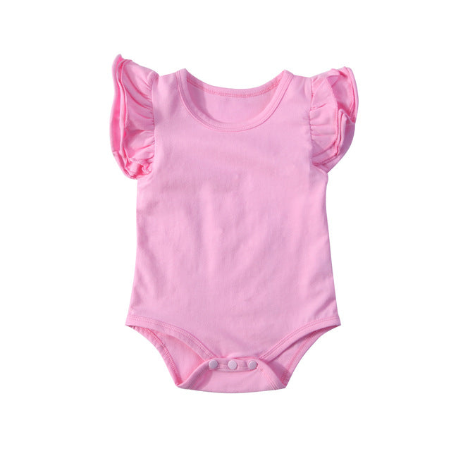 Pink Basic Flutter Bodysuit