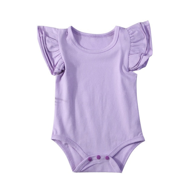 Purple Basic Flutter Bodysuit