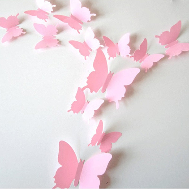 3D Butterfly Wall Stickers (Set of 12)