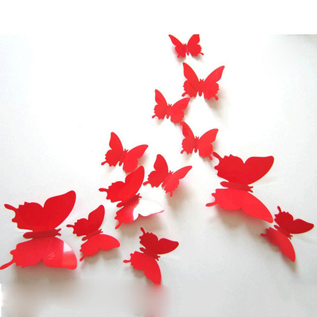 3D Butterfly Wall Stickers (Set of 12)