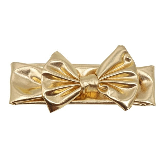 Gold Metallic Bowknot Headband