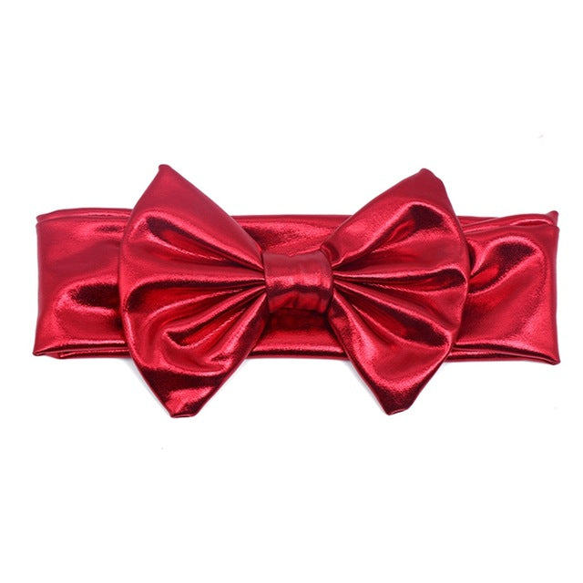 Red Metallic Bowknot Headband