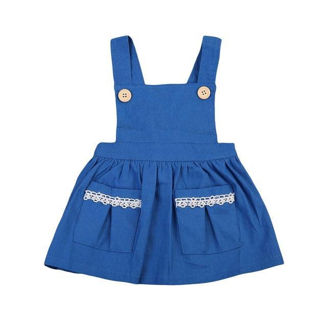 Blue Pinafore Dress