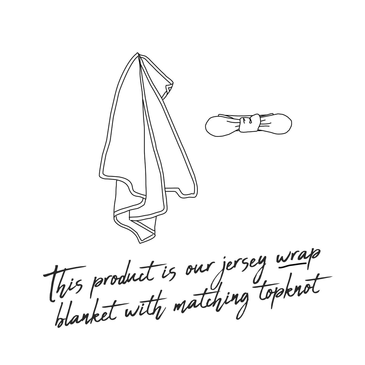Jewel - Baby Jersey Wrap & Topknot Set